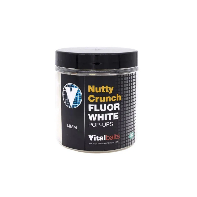 Vital Baits Pop-ups Nutty Crunch Fluor White 80g 4 Vital Baits Pop-ups Nutty Crunch Fluor White 80g - Billede 2